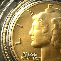 2016-W 1/10 oz Gold Mercury Dime Centennial (withOGP) Rare and Beautiful Coin