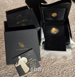 2016 W 1/4oz gold Standing Liberty Quarter Coin (Box, CoA)