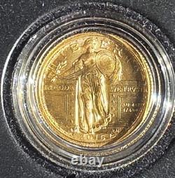 2016 W 1/4oz gold Standing Liberty Quarter Coin (Box, CoA)
