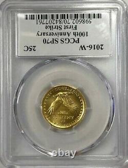 2016-W 25C PCGS SP70 100th Anniversary First Strike Standing Liberty