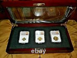 2016 W 3-Coin Set Gold Dime, Gold Quarter and Gold Half Dollar ER All SP 70