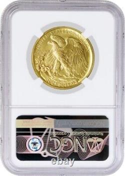 2016 W 50C 100th Anniversary 24K Gold 1/2 oz Walking Liberty Half Dollar NGC SP7