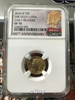 2016-W Gold Centennial Set (3 Coins) NGC SP70 Early Releases