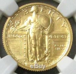 2016 W Gold Standing Liberty Quarter 25c Centennial 1/4 Oz Ngc Sp70