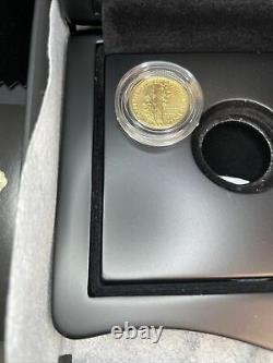 2016 W MERCURY DIME 1/10 OZ CENTENNIAL Gold Coin COA & Box
