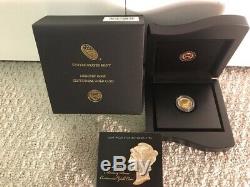 2016 W Mercury Dime 1/10th Oz Gold Centennial Commemorative Coin Box/coa 16xb