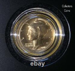 2016 W Mercury Dime Commemorative Gold Coin (. 1 oz) in Original Govt Packaging