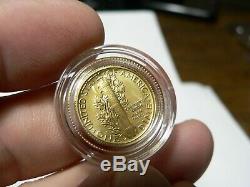 2016 W Mercury Dime Gold Centennial Commemorative Coin With Box/coa