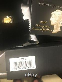 2016 W Mercury Dime Gold Centennial Commemorative Coin With Box/coa 16xb