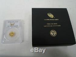 2016 W Mercury Dime Gold Centennial Commemorative Coin With Box/coa 16xb Pcgs 70