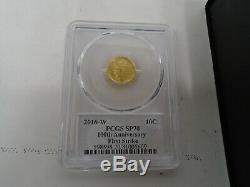 2016 W Mercury Dime Gold Centennial Commemorative Coin With Box/coa 16xb Pcgs 70