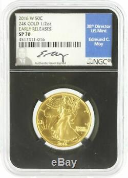 2016 W PCGS SP 50 Walking Liberty Fifty Cent 50C $. 50 West Point 1/2oz Coin
