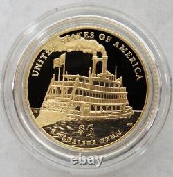 2016 W Proof Gold $5 Mark Twain Proof Commemorative Ogp 16ch