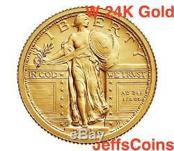 2016 W Standing Liberty Quarter Centennial Gold Coin. 9999 16xc Silver Bonus 25¢