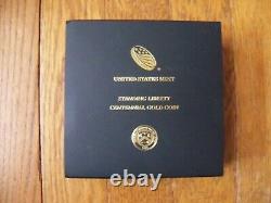 2016 W Standing Liberty Quarter Centennial Gold Coin. 9999 Fine 1/4 Troy Oz