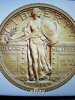 2016 W Standing Liberty Quarter Centennial Gold Coin. 999 16xc