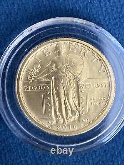 2016-W Standing Liberty Quarter Dollar Centennial 1/4 oz Fine Gold Coin
