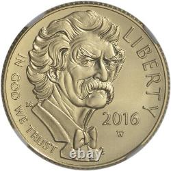 2016-W US Gold $5 Mark Twain Commemorative BU NGC MS69