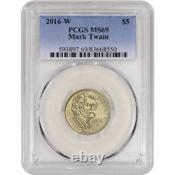 2016-W US Gold $5 Mark Twain Commemorative BU PCGS MS69
