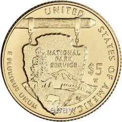 2016-W US Gold $5 National Park Service Commemorative BU Coin in Capsule