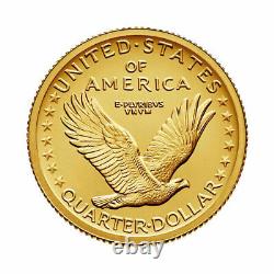 2016-W US Gold Standing Liberty Quarter Centennial 1/4 oz Excellent