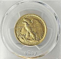 2016-W WALKING LIBERTY. 50C Gold (1/2 OZ) Coin PCGS SP69 100th Anniversary