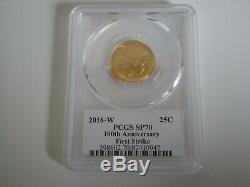 2016-w 3 Coin Set Centennial Gold Coins Pcgs Sp70 First Strike
