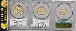2016 w 3 coin centennial gold set pcgs sp70 first strike unique label trifecta
