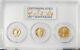 2016-w Pcgs Sp-70 Gold Centennial 3 Coin Set Dime, Quarter, Half In Gold