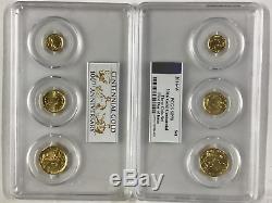 2016-w Pcgs Sp-70 Gold Centennial 3 Coin Set Dime, Quarter, Half In Gold