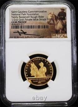 2017 1/2 oz Proof Gold Saint-Gaudens Commem. NPF Teddy R NGC Gem Proof Mercanti