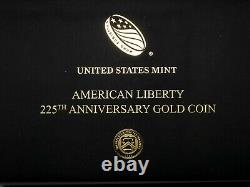2017 American Liberty 225th Anniversary Gold Coin W Box & COA Item#P13442