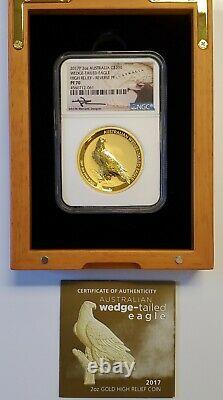 2017 Australian 2 oz Wedge-Tailed Eagle HR Reverse Proof Gold Coin NGC PF70 UC