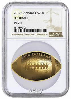 2017 Canada $200 1 oz. Proof Gold Football-Shaped Coin NGC PF70 SKU44732