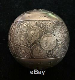 2017 Chinese Panda Gold coin 35th Anniversary Commemorative 888g Silver Sphere