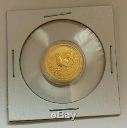 2017 Gold Australian Lunar Series II Year Of The Rooster 1/10 Ounce Gold Coin
