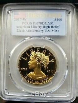 2017 High Relief American Liberty Gold PR-70 DCAM PCGS (First Strike)