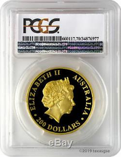 2017-P $200 Australia Kangaroo High Relief 2oz. 9999 Gold Coin PCGS PR70DCAM