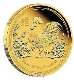 2017 P Australia PROOF GOLD $100 Lunar Year of the ROOSTER NGC PF70 1 oz Coin ER