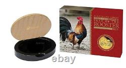 2017 P Australia PROOF GOLD $25 Lunar Year ROOSTER NGC PF70 1/4 oz $25 Coin ER