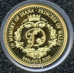 2017 Princess Diana $5 Proof Gold Coin Cook Islands Commemorative H505