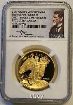 2017 Saint Gaudens National Park Foundation 1oz Gold Coin NGC PF70 UC Mercanti