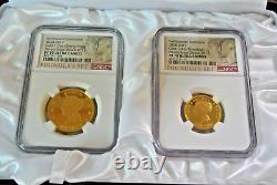 2017 Smithsonian Institution Founder's Set (2) Pc Proof GOLD Coin Set NGC PF70
