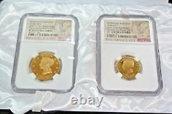 2017 Smithsonian Institution Founder's Set (2) Pc Proof GOLD Coin Set NGC PF70