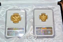 2017 Smithsonian Institution Founder's Set (2) Pc Proof GOLD Coin Set NGC PF70
