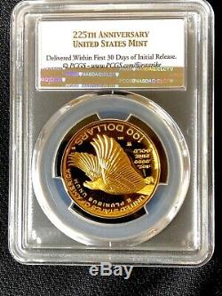 2017-W American Liberty 225th Anniversary $100 Gold Coin FS- PCGS PR69DCAM