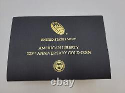 2017-W Proof $100 Gold American Liberty 225th Ann. High Relief 1 oz withOGP
