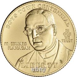 2017-W US Gold $5 Boys Town Commemorative BU Coin in Capsule