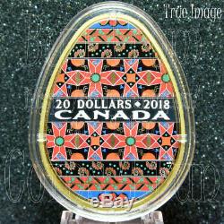 2018Traditional Ukrainian PysankaGolden Spring$20 Pure Silver Egg Shaped Coin