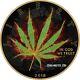 2018 1 Oz Silver Burning Marijuana Sativa Eagle Coin With Ruthenium, 24k Gold